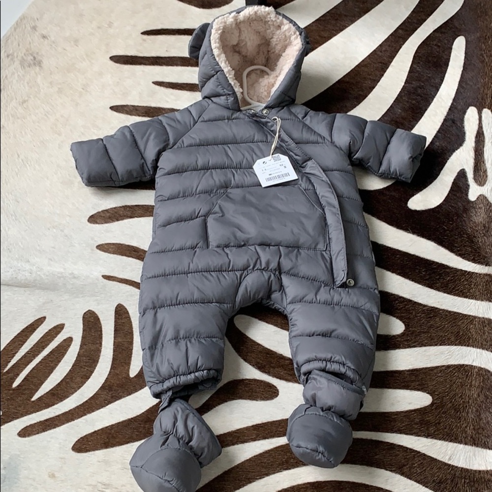 Zara Infant faux fur bear bodysuit
